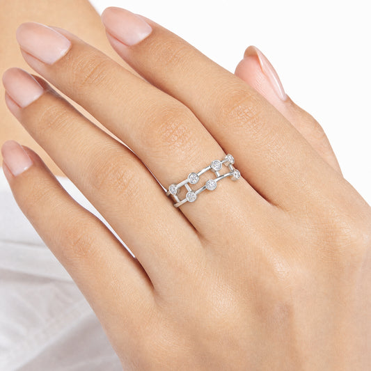 Aurgat Blunt Designed Sterling Silver Ring Band