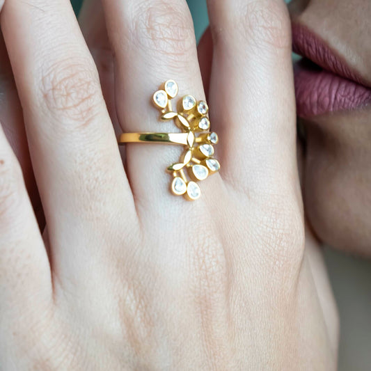 Aurgat Classic 18K Gold Plated Adjustable Ring