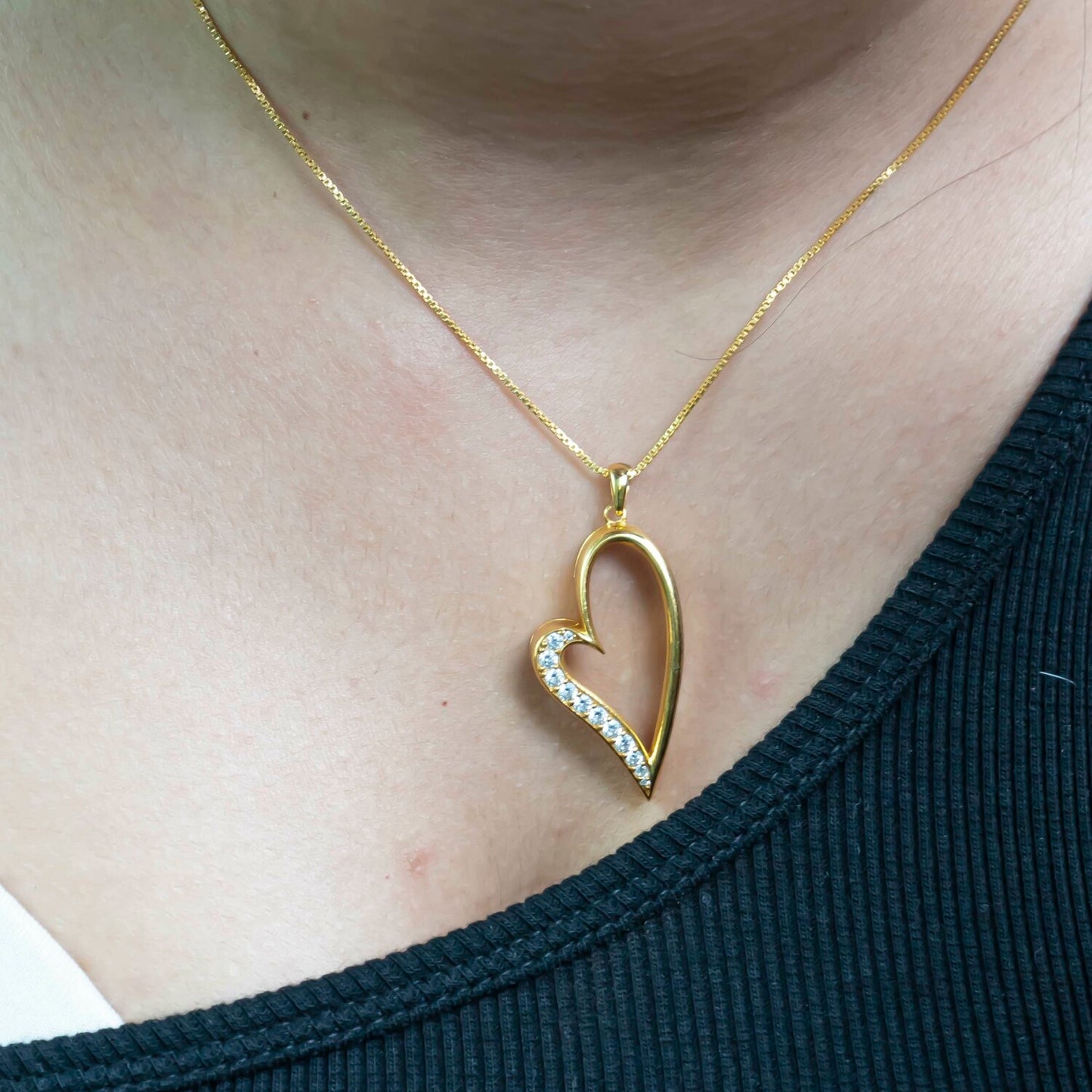Aurgat Artistic Heart 18K Gold Plated Pendant