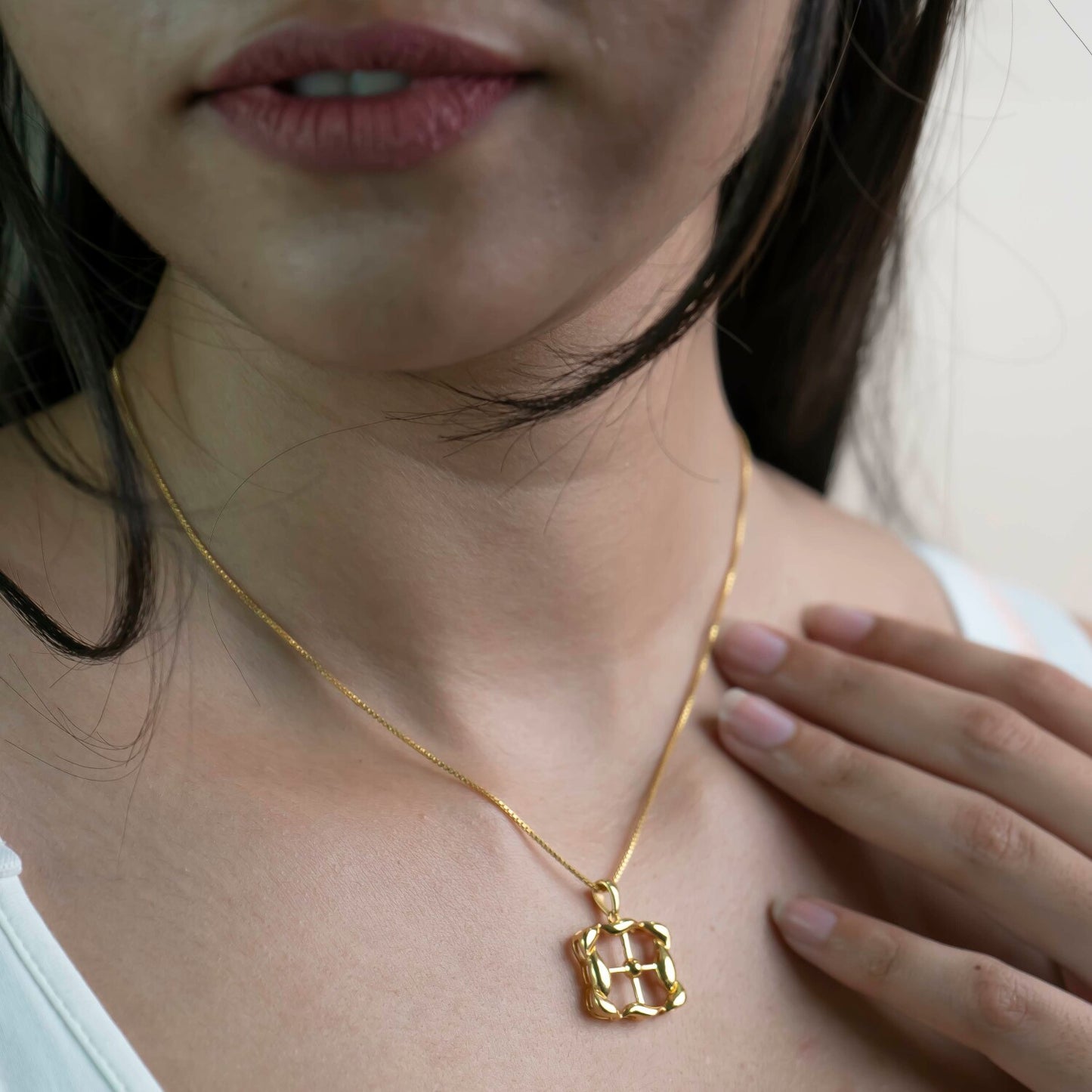 Aurgat Window of Wisdom 18K Gold Plated Pendant
