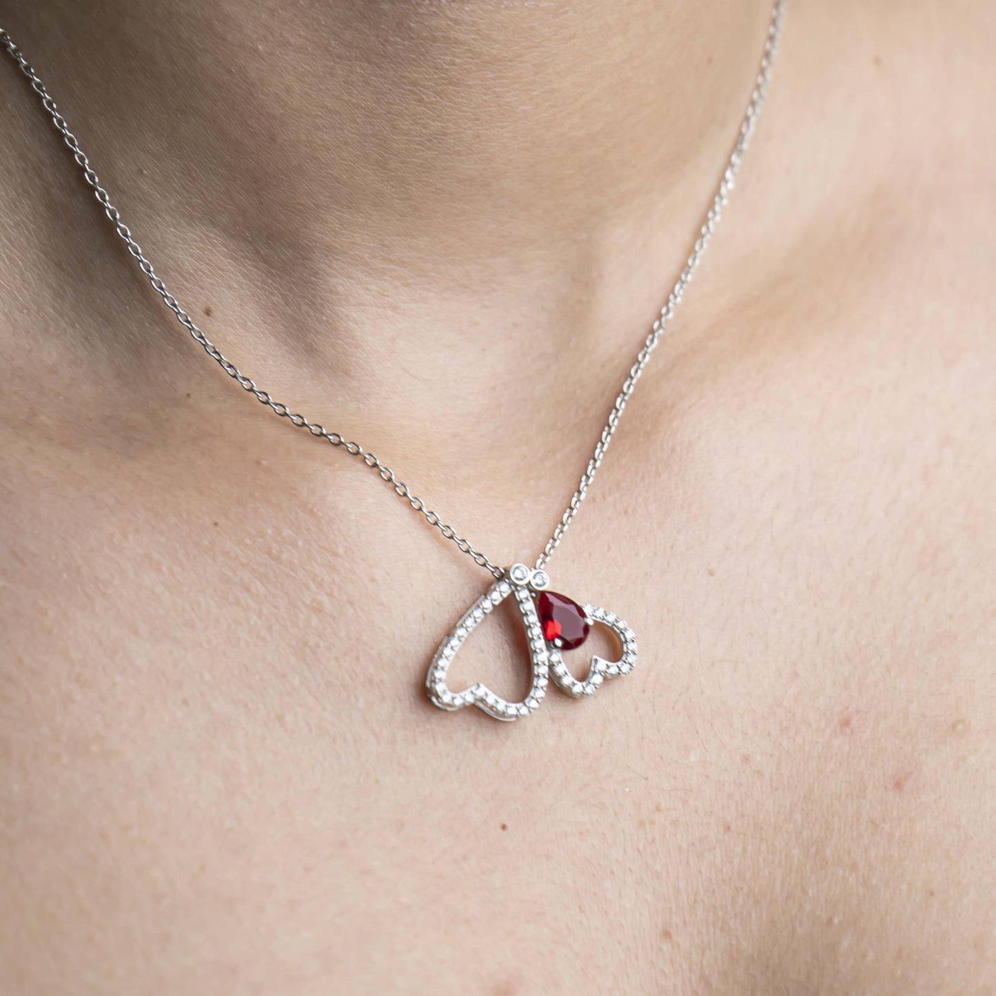 Aurgat Butterfly Love Sterling Silver Pendant
