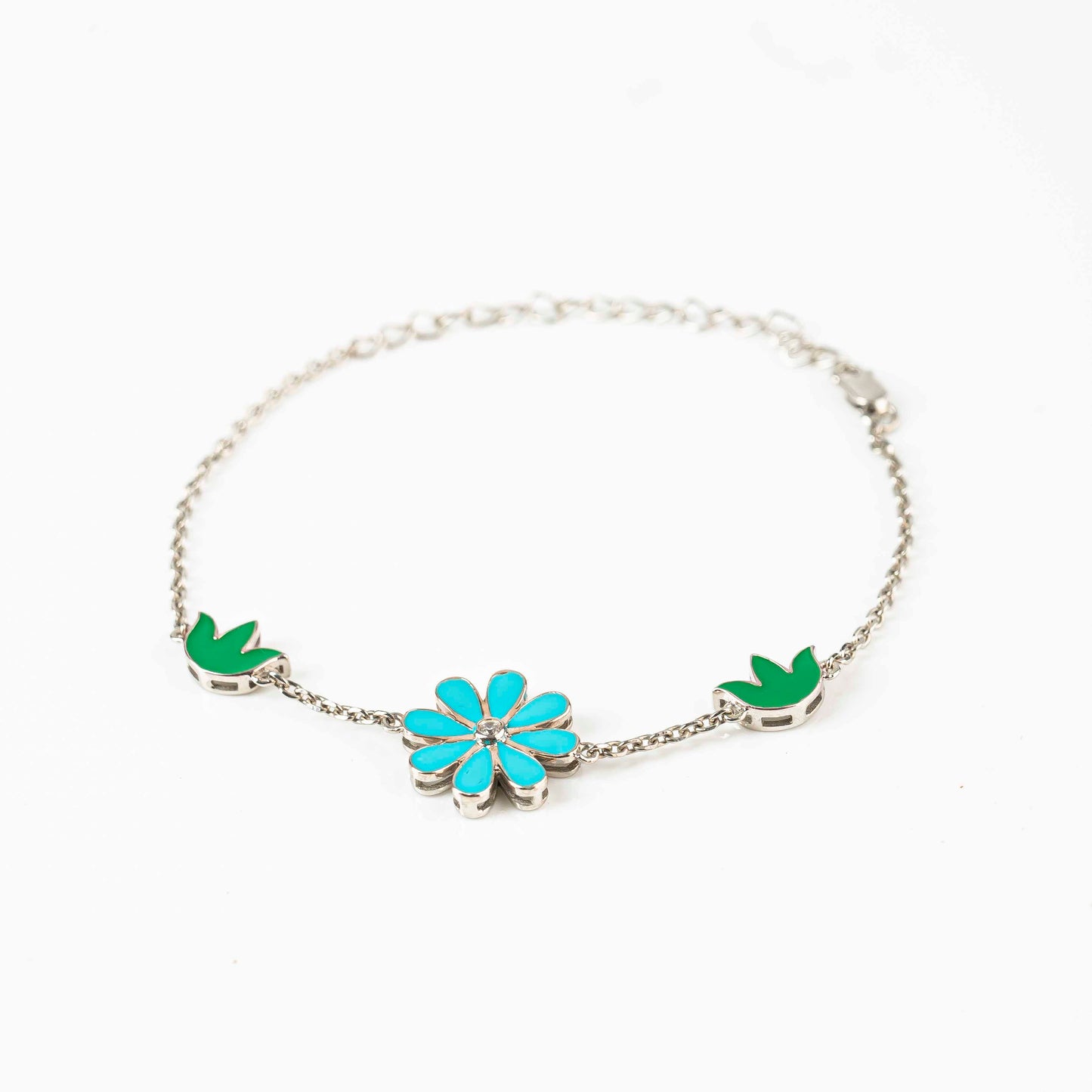 Aurgat Sterling Silver Nature Charm Bracelet