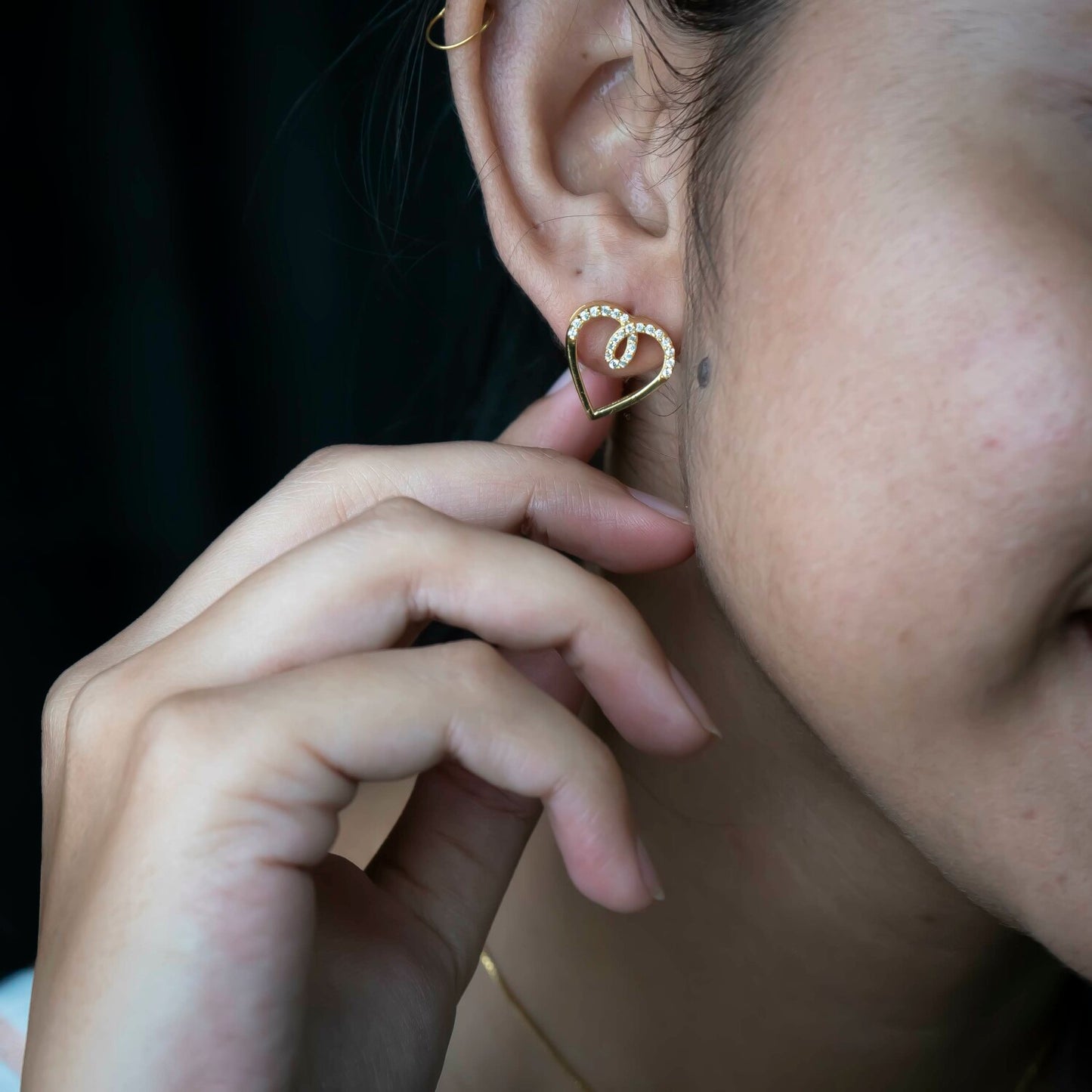 Aurgat Heart of Gold 18K Gold Plated Earrings