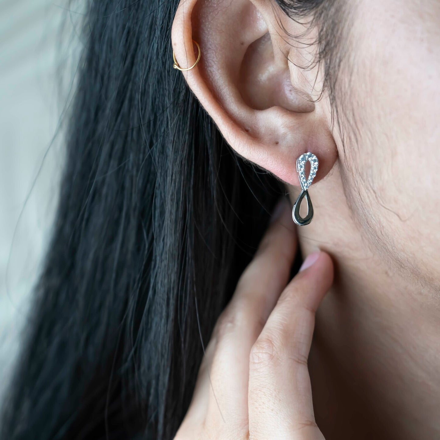 Aurgat Infinity Silver Earrings