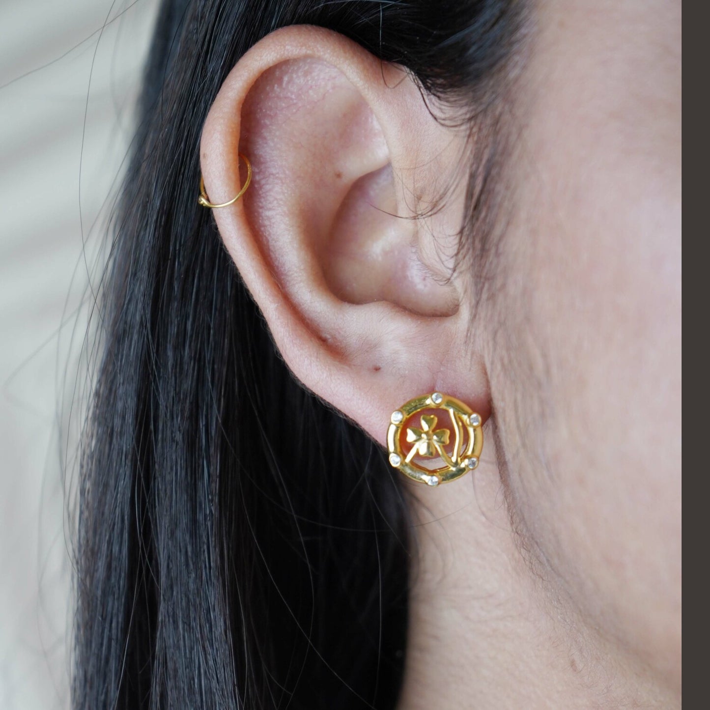 Aurgat Sacred Petals 18K Gold Plated Earrings