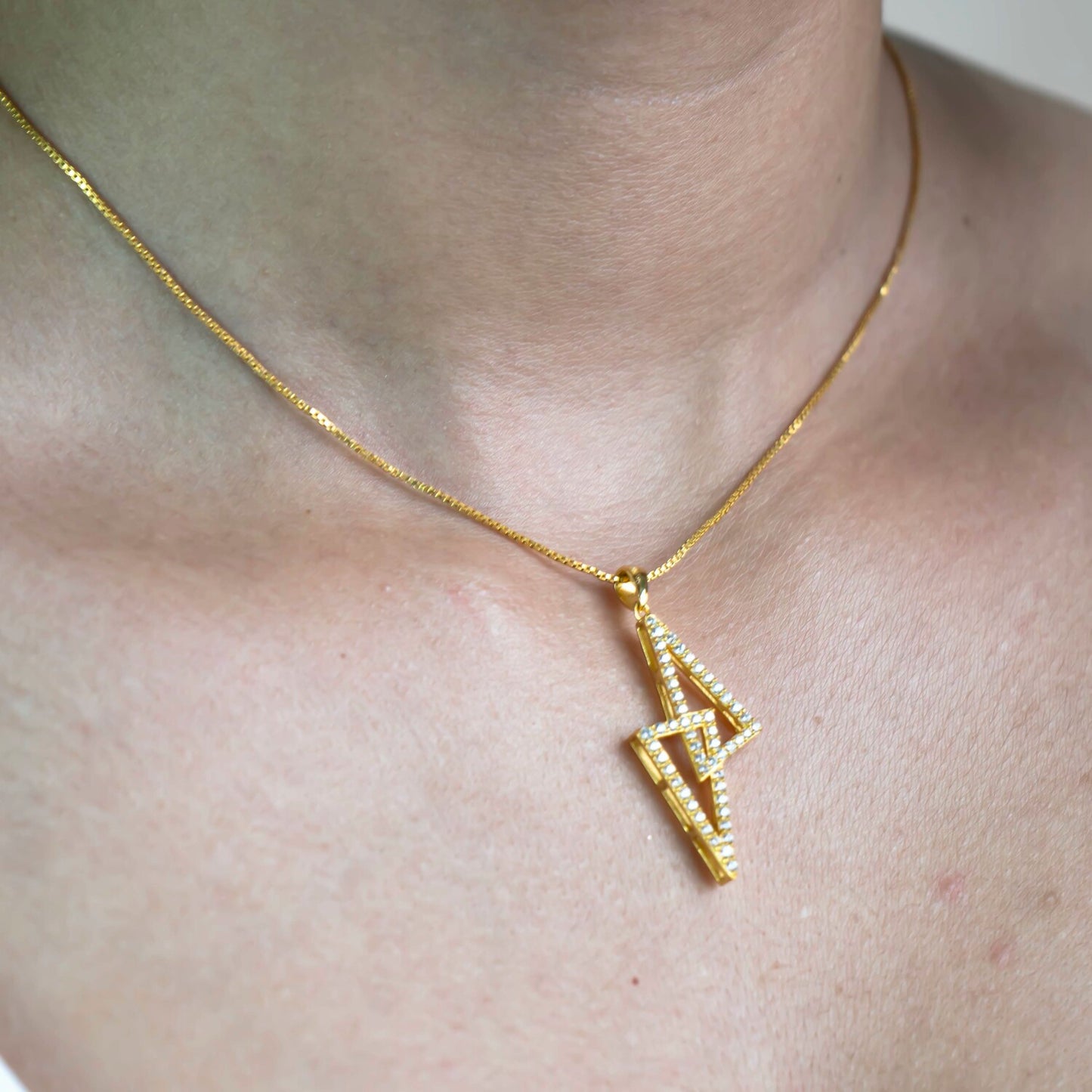 Aurgat Lightning 18K Gold Plated Pendant
