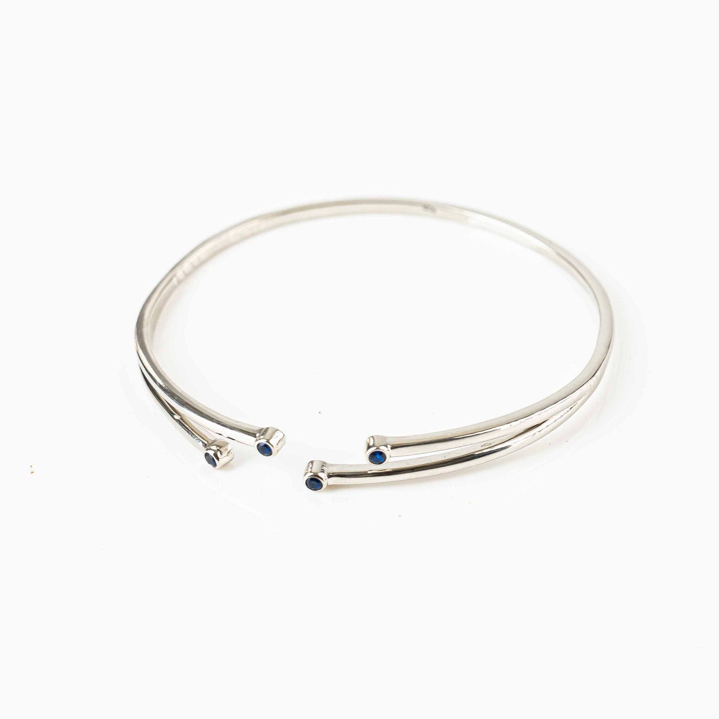 Aurgat Sterling Silver Cuff Bracelet With Bluestones