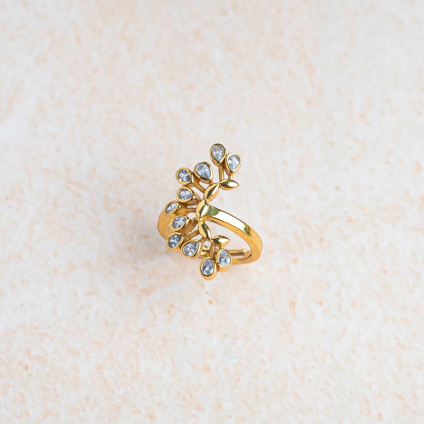 Aurgat Classic 18K Gold Plated Adjustable Ring