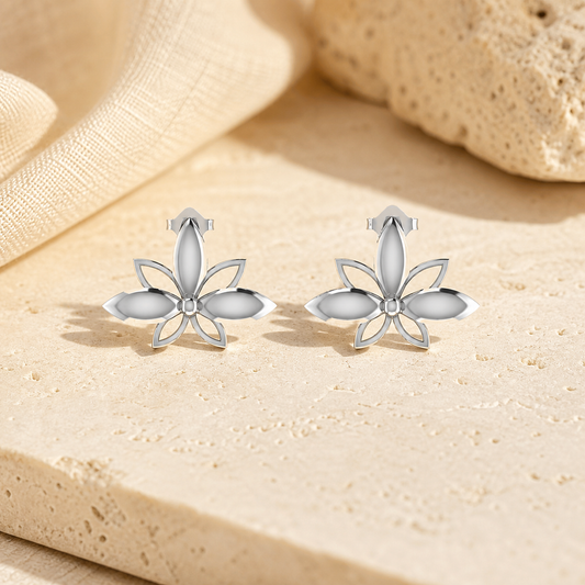Aurgat Petals Fly Sterling Silver Earrings