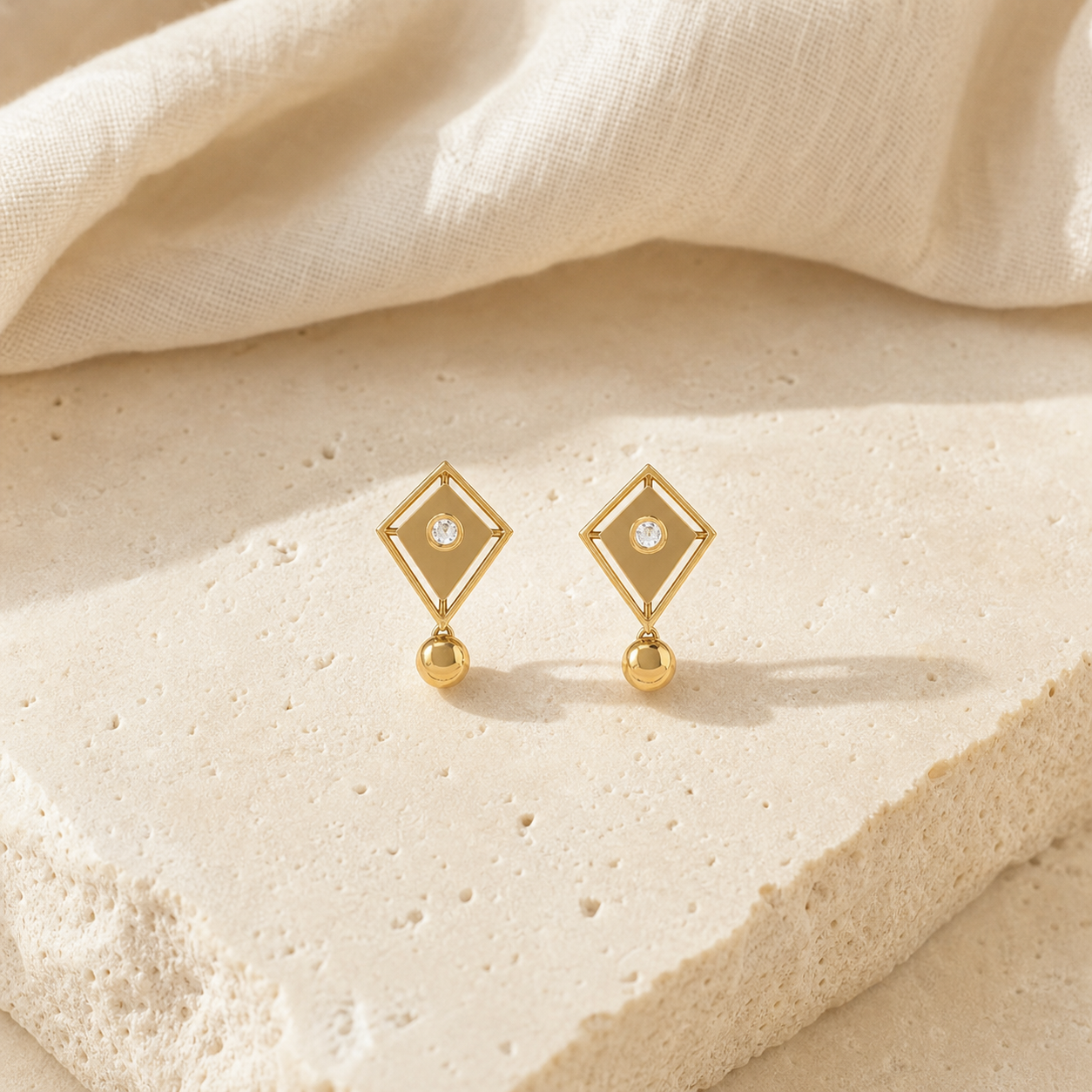 Aurgat Treasured 18K Gold Plated Earrings