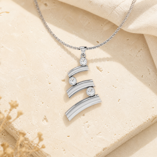 Aurgat Zircon Connected Layers Pendant