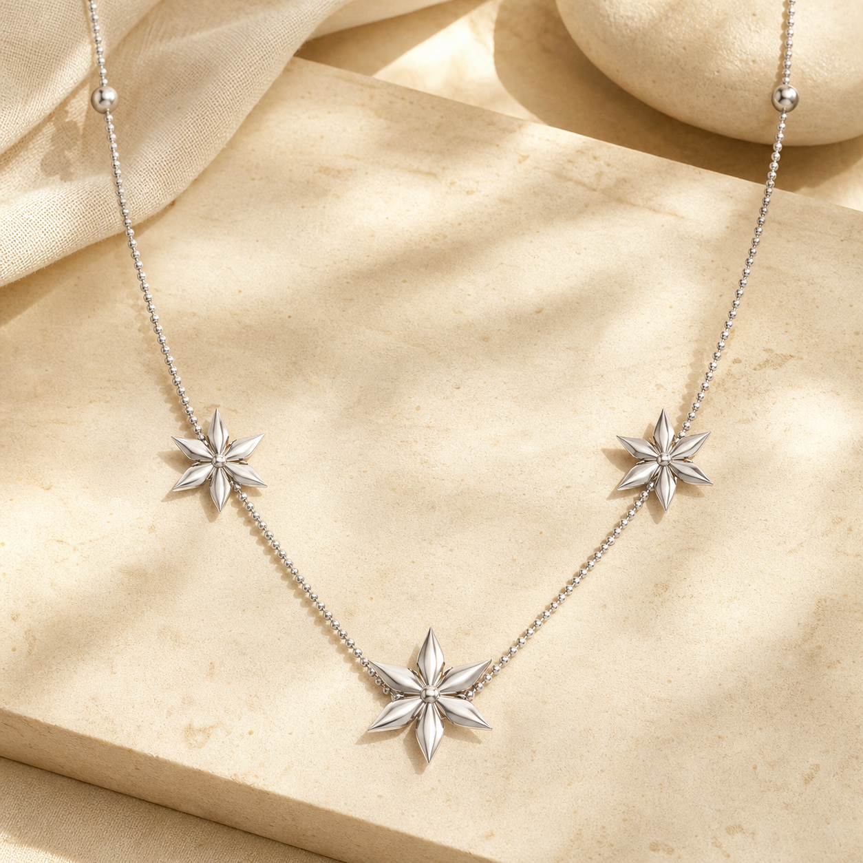 Aurgat Dazzling Stars Silver Pendant