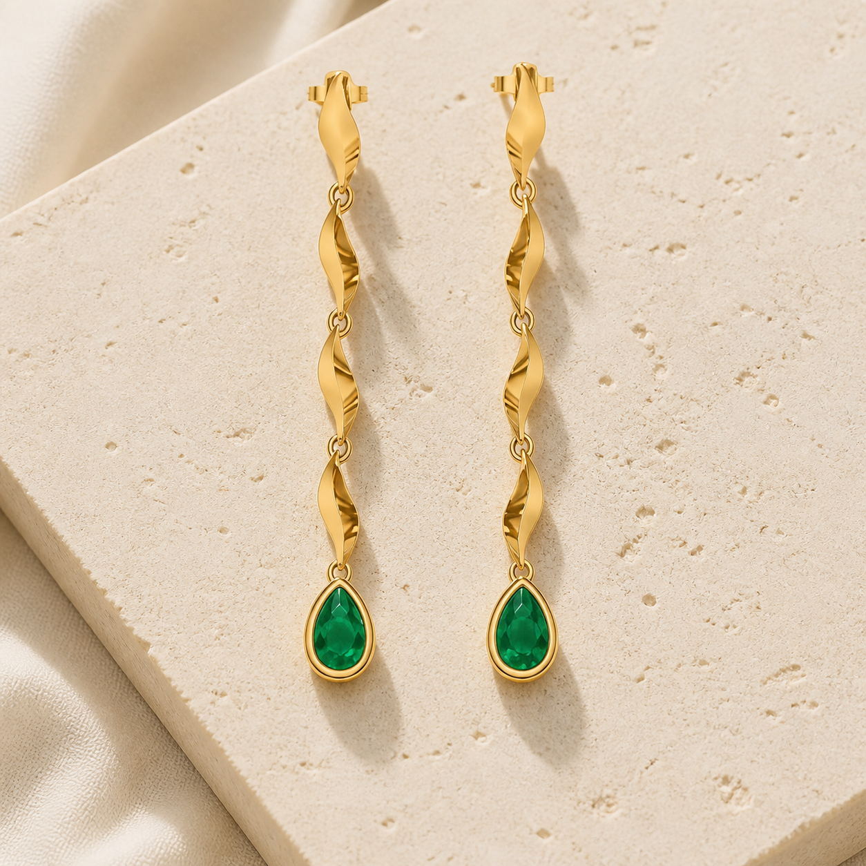 Aurgat Graceful 18K Gold Plated Earrings