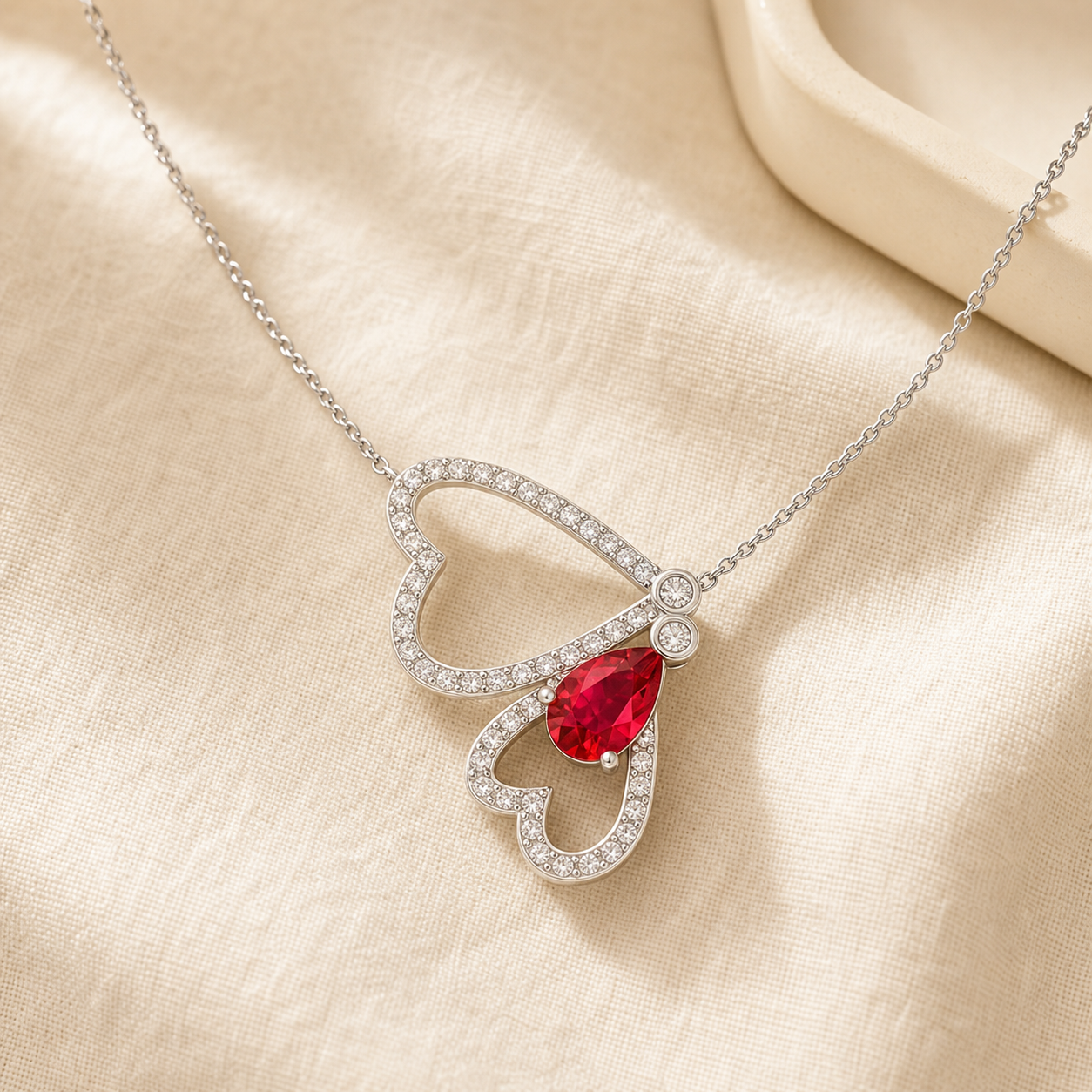 Aurgat Butterfly Love Sterling Silver Pendant