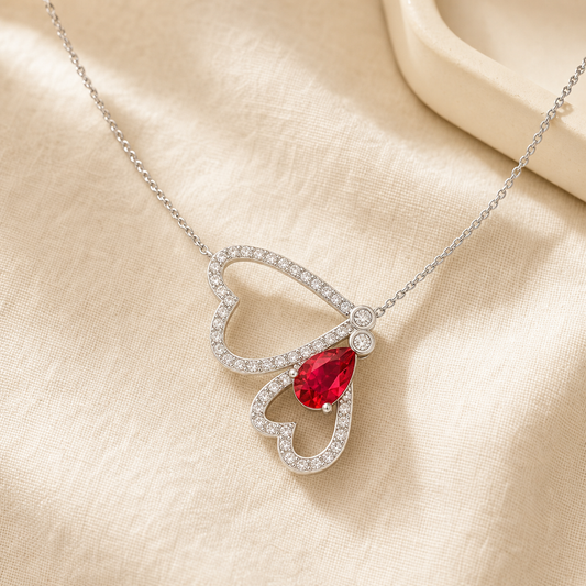 Aurgat Butterfly Love Sterling Silver Pendant