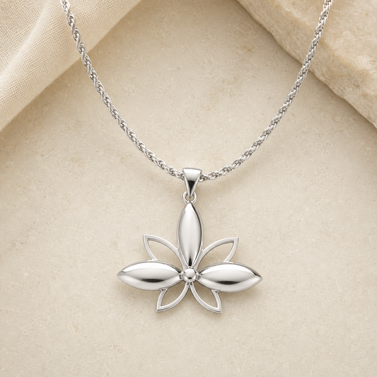 Aurgat Petals Fly Silver Pendant
