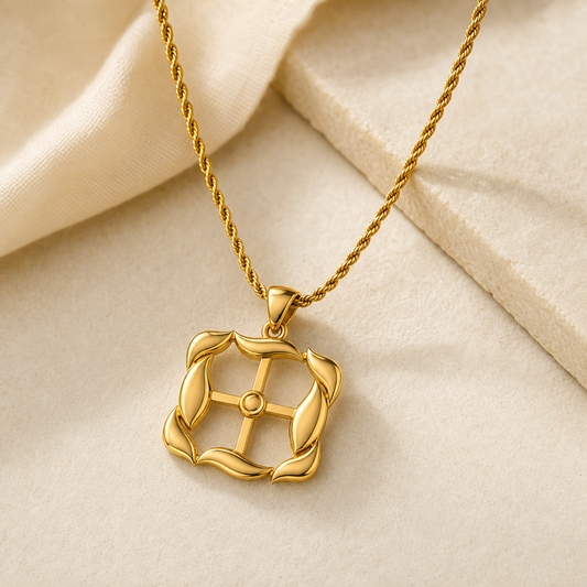 Aurgat Window of Wisdom 18K Gold Plated Pendant