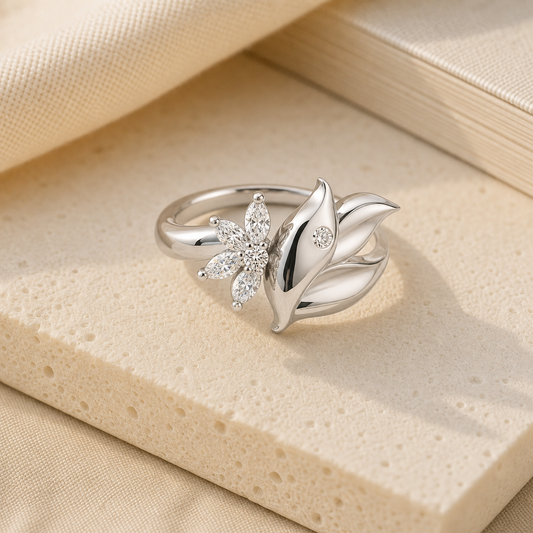Aurgat Bird of Paradise Sterling Silver Adjustable Ring - image 1