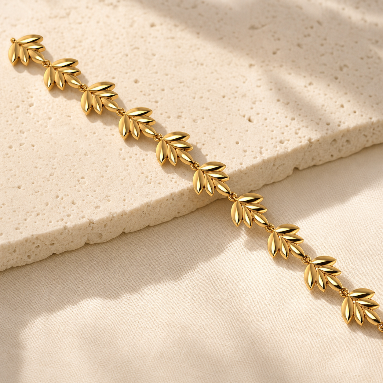 Aurgat Mohabbatein Leaves 18K Gold Plated Bracelet