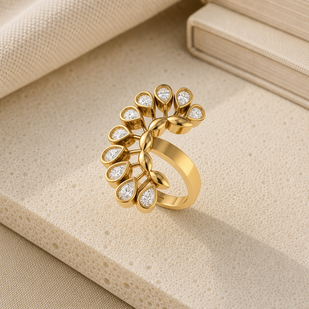 Aurgat Classic 18K Gold Plated Adjustable Ring - image 1