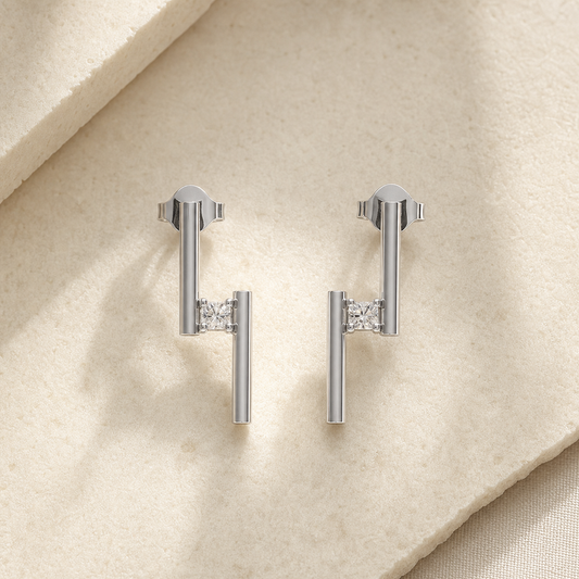 Aurgat Connected Solataire Earrings