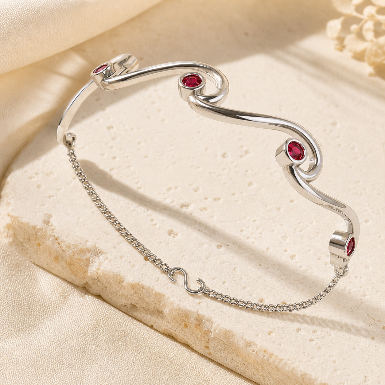 Aurgat Sterling Silver Half cuff Bracelet