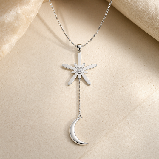 Aurgat Hanging Moon Silver Pendant