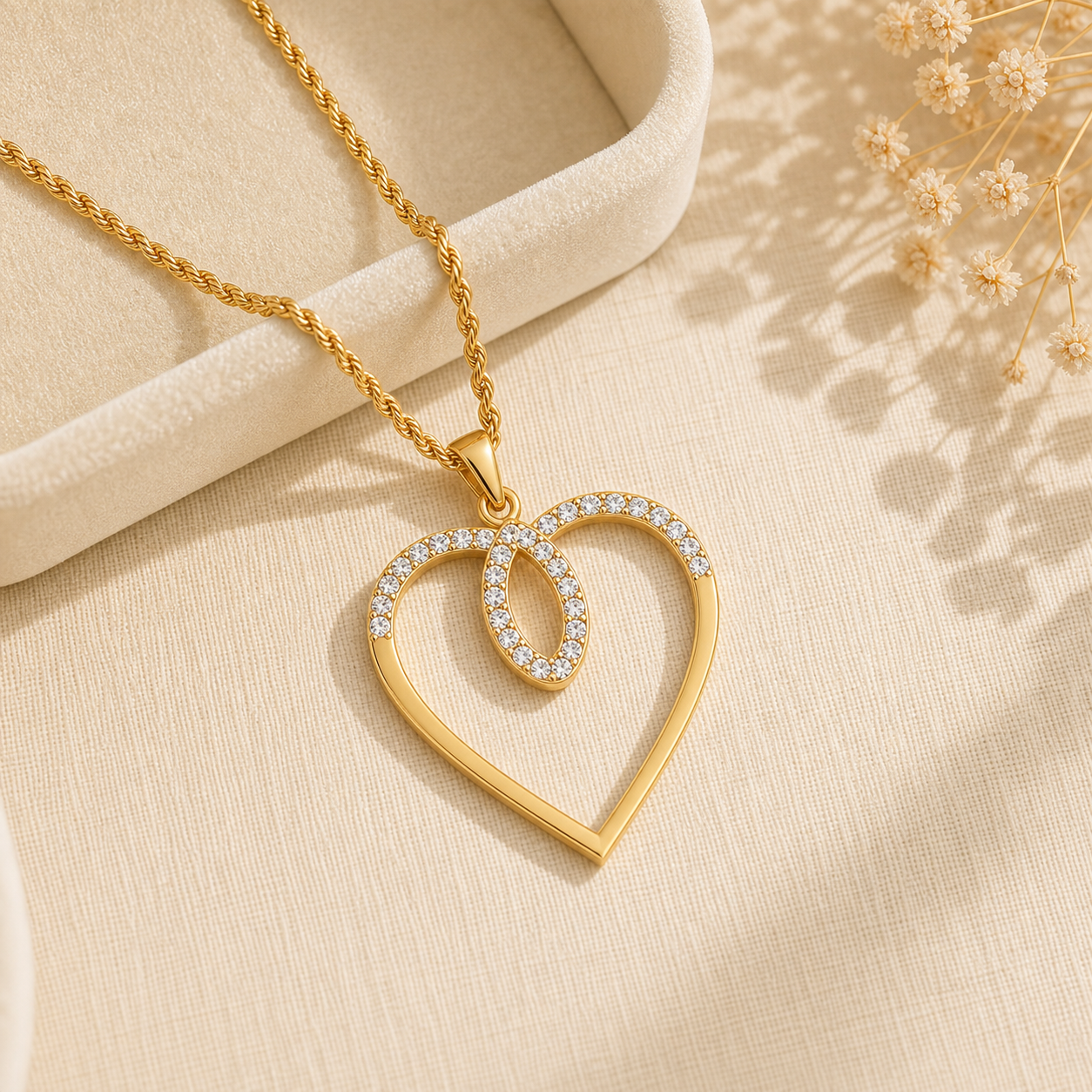 Aurgat heart of Gold 18K Gold Plated Pendant