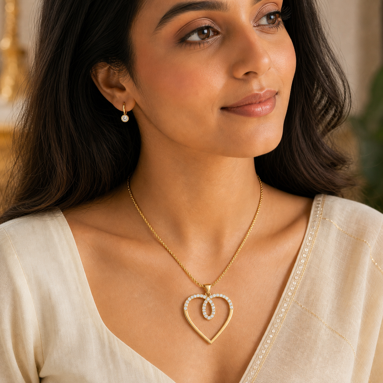Aurgat heart of Gold 18K Gold Plated Pendant