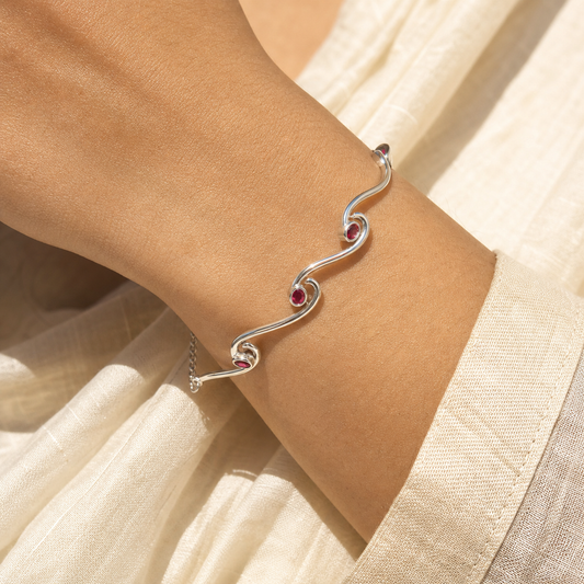 Aurgat Sterling Silver Half cuff Bracelet
