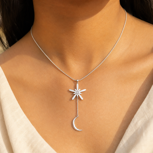 Aurgat Hanging Moon Silver Pendant