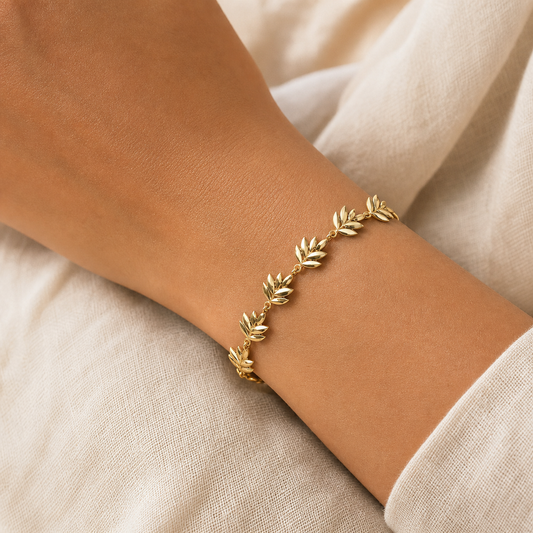 Aurgat Mohabbatein Leaves 18K Gold Plated Bracelet