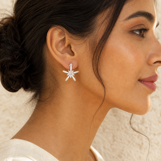 Aurgat Stars Sterling Silver Earring