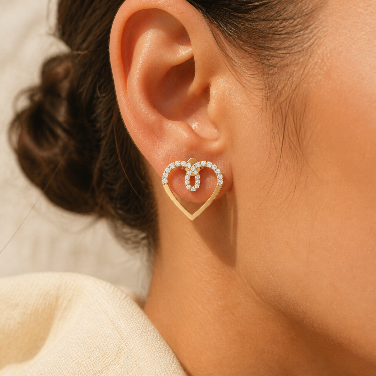 Aurgat Heart of Gold 18K Gold Plated Earrings
