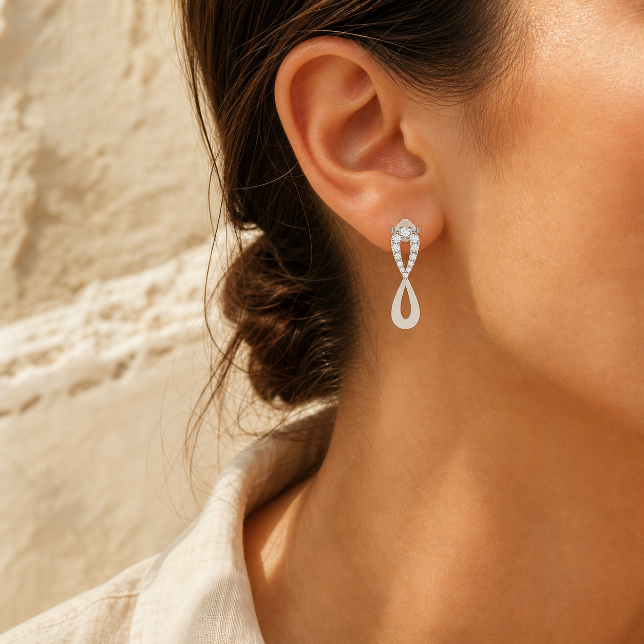 Aurgat Infinity Silver Earrings