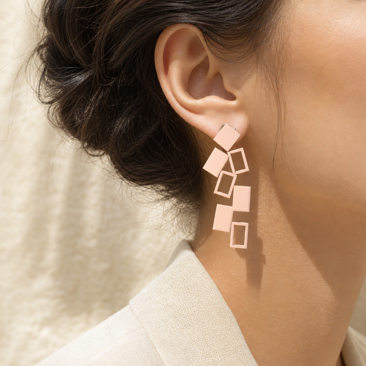 Aurgat Oblongs rose Gold Earrings
