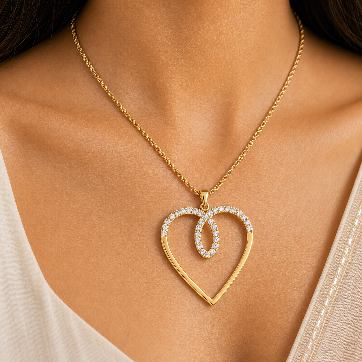 Aurgat heart of Gold 18K Gold Plated Pendant