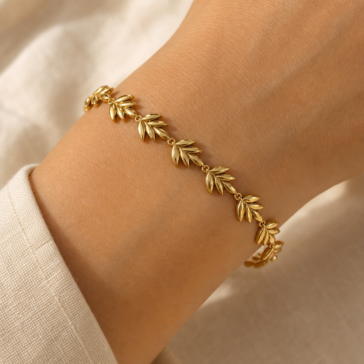 Aurgat Mohabbatein Leaves 18K Gold Plated Bracelet