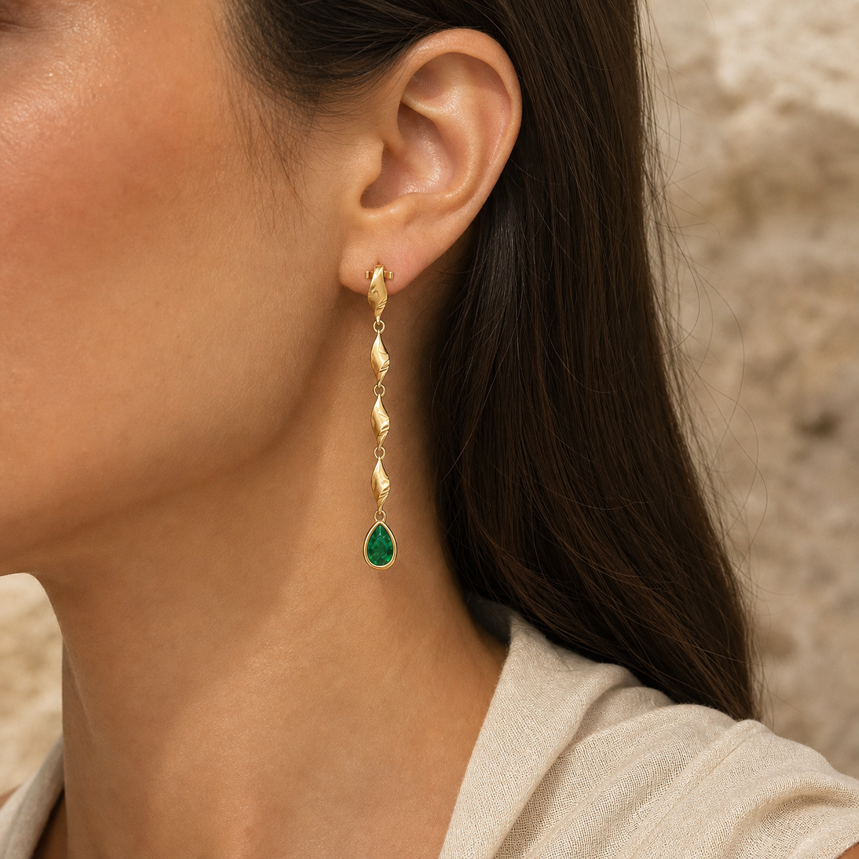Aurgat Graceful 18K Gold Plated Earrings