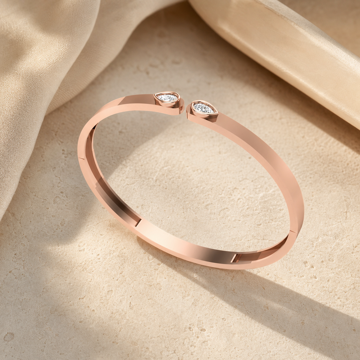 Aurgat Rose Gold Cuff Bracelet