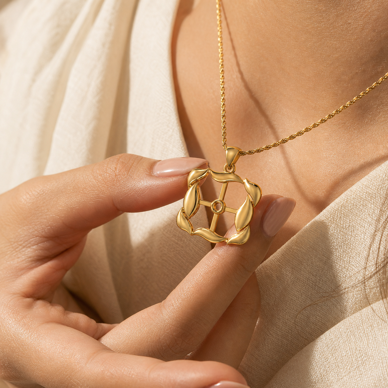 Aurgat Window of Wisdom 18K Gold Plated Pendant