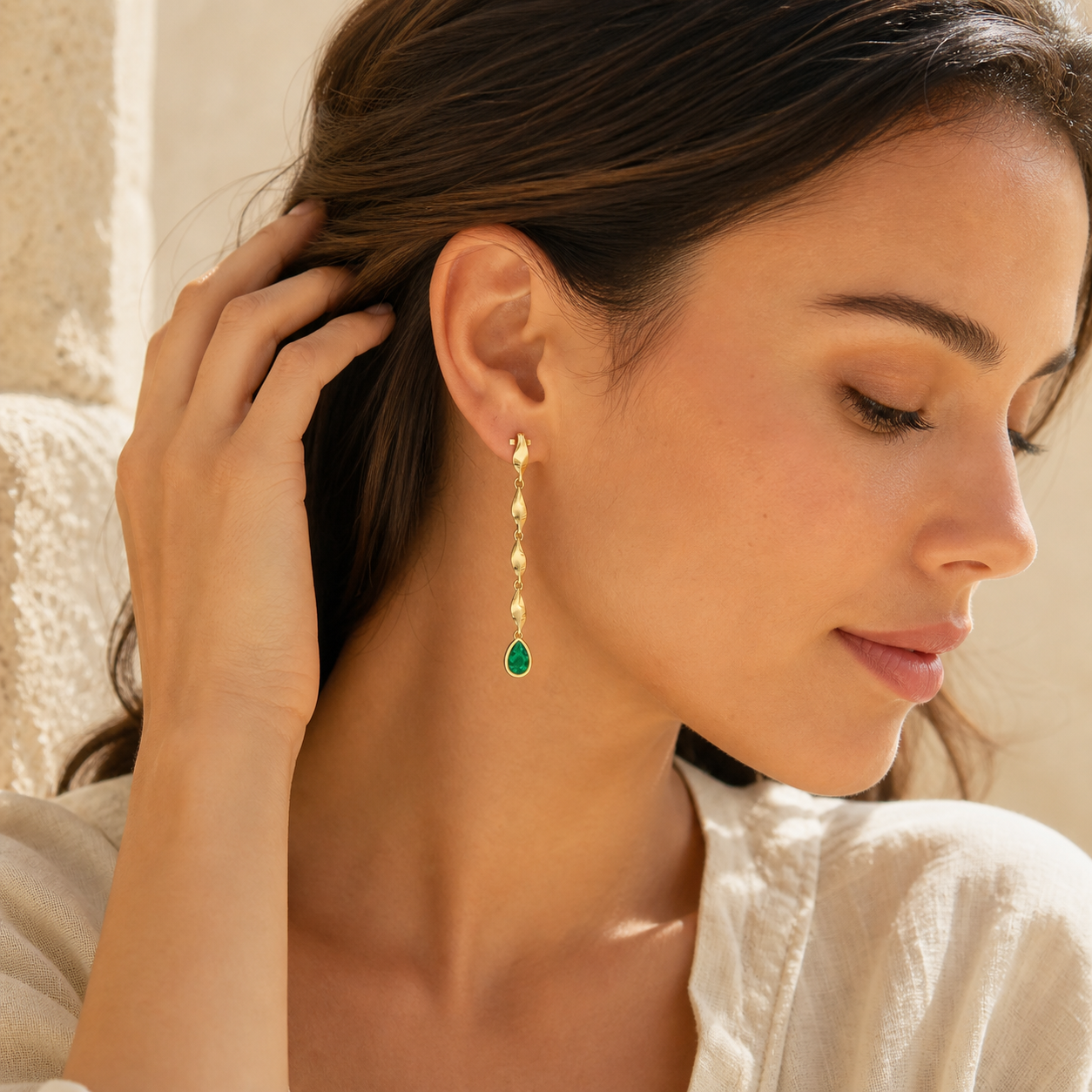 Aurgat Graceful 18K Gold Plated Earrings