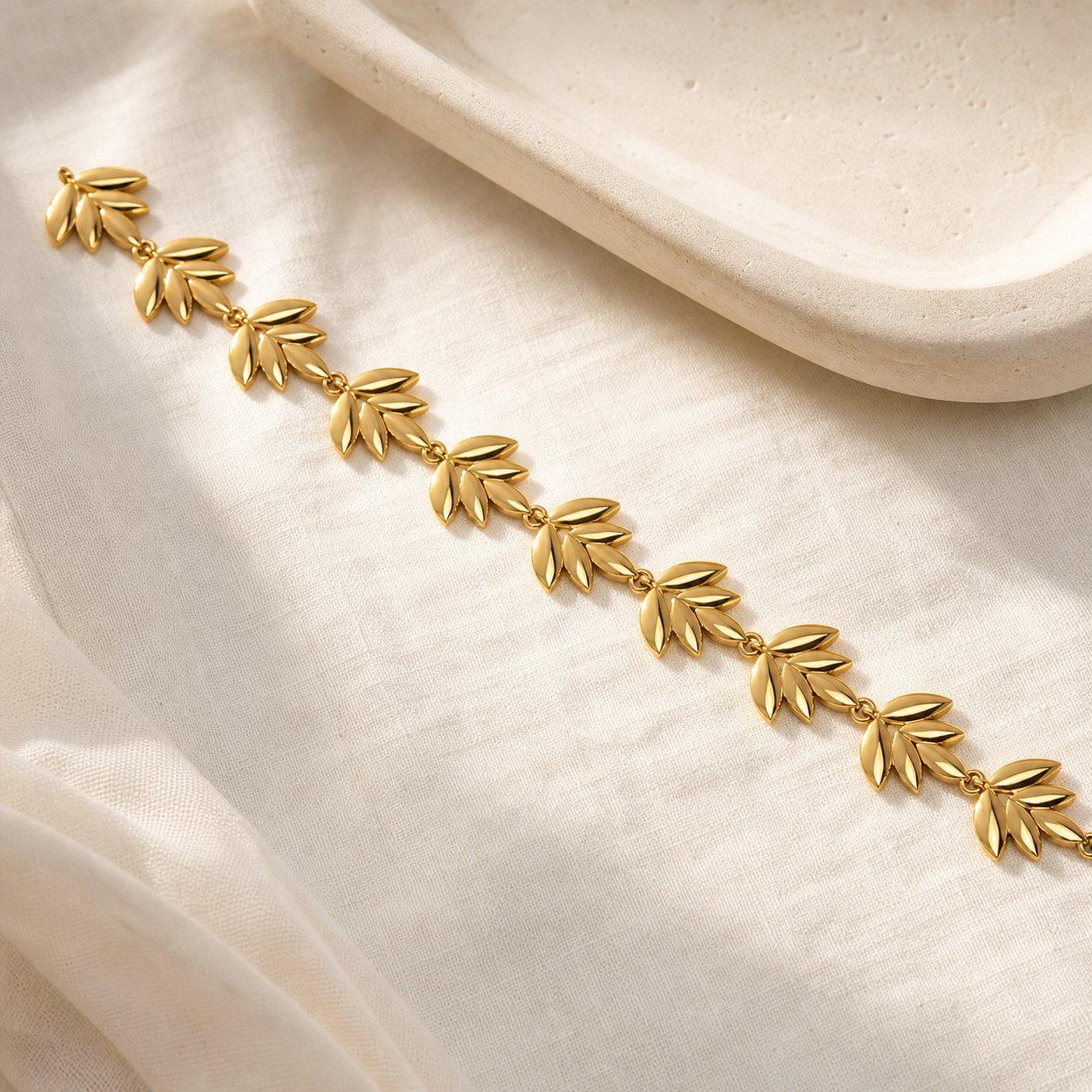 Aurgat Mohabbatein Leaves 18K Gold Plated Bracelet