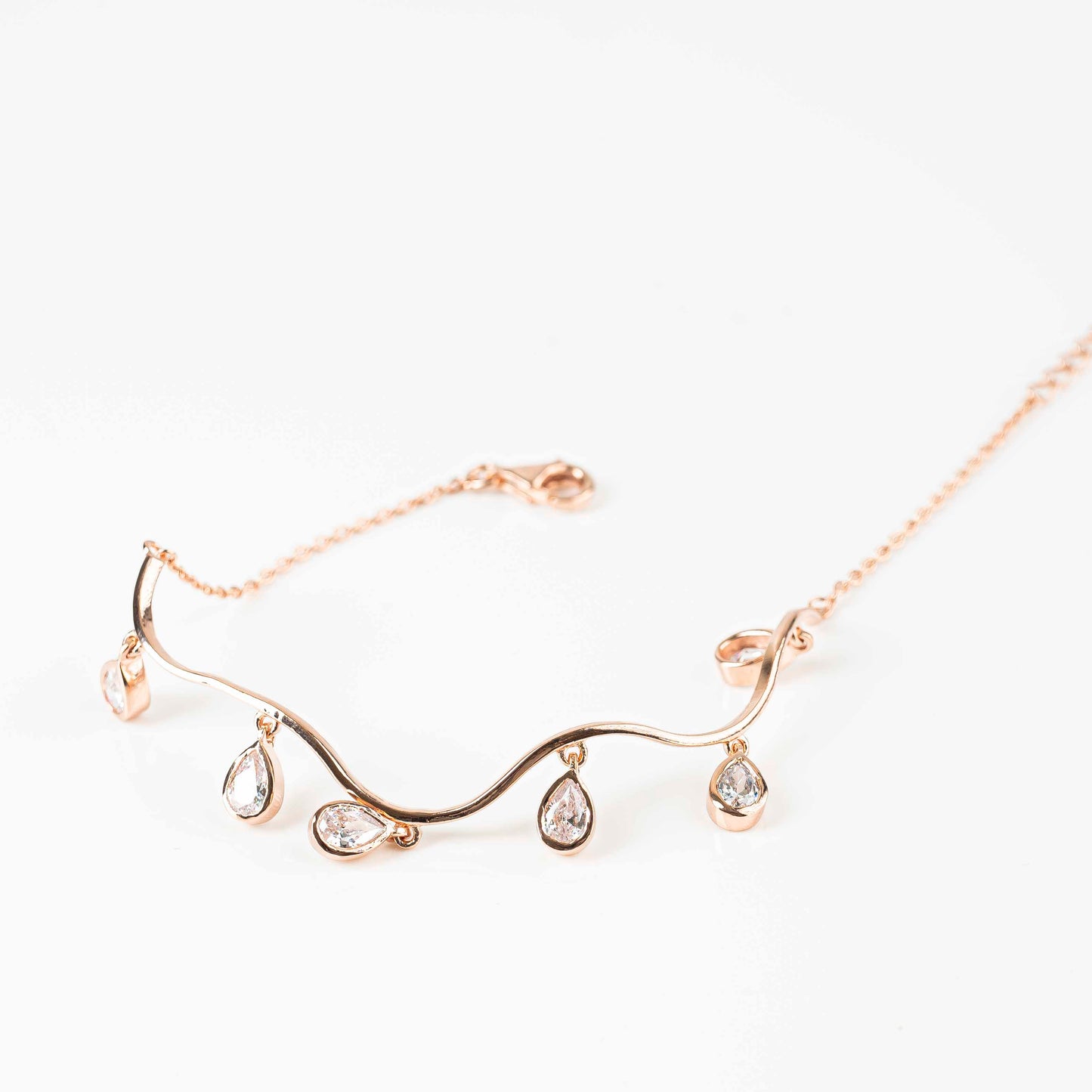 Aurgat Charming Rose Gold Half Cuff Bracelet
