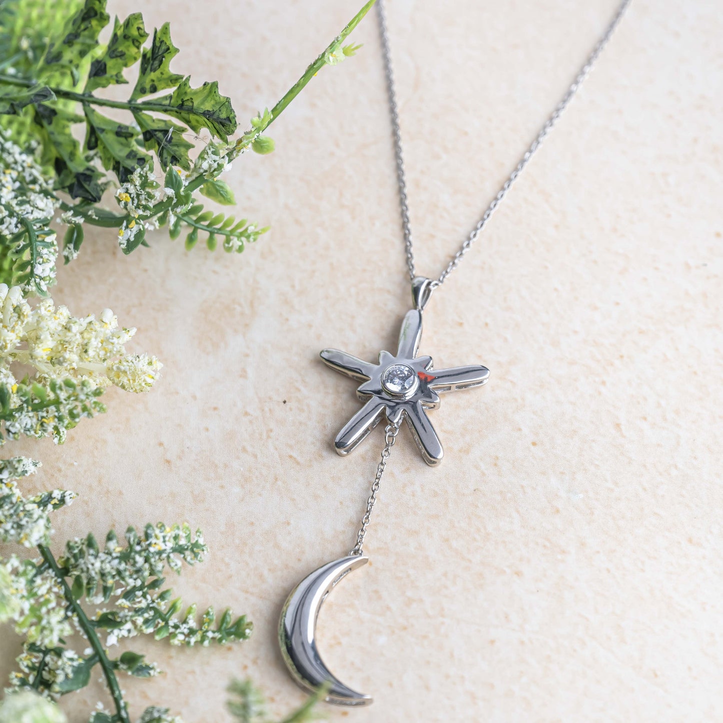 Aurgat Hanging Moon Silver Pendant