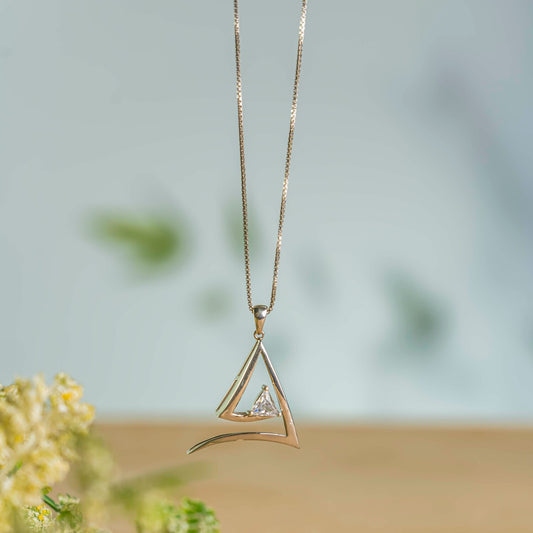 Aurgat Trapped Solitaire Sterling Silver Pendant