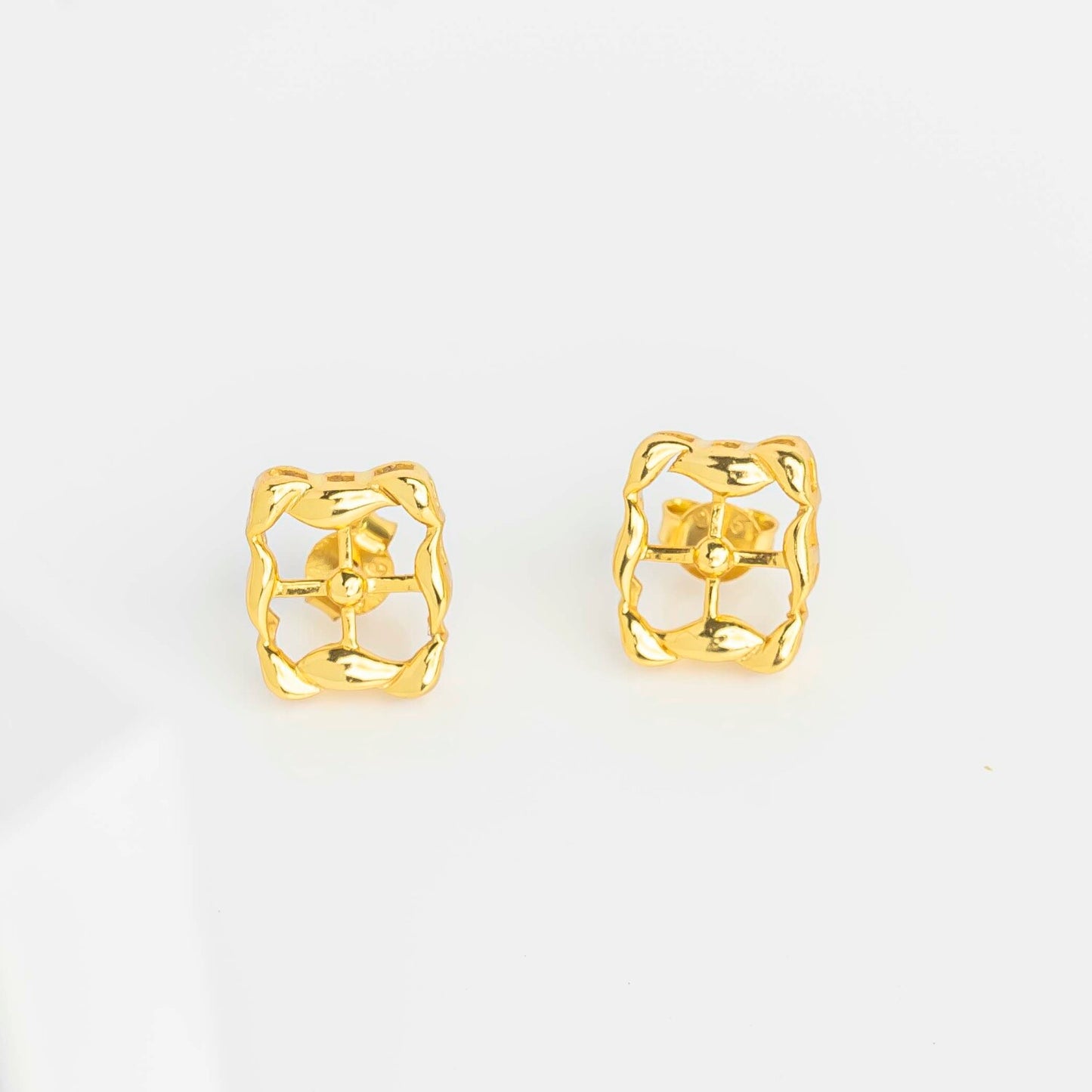 Aurgat Window of Wisdom 18K Gold Plated Earrings