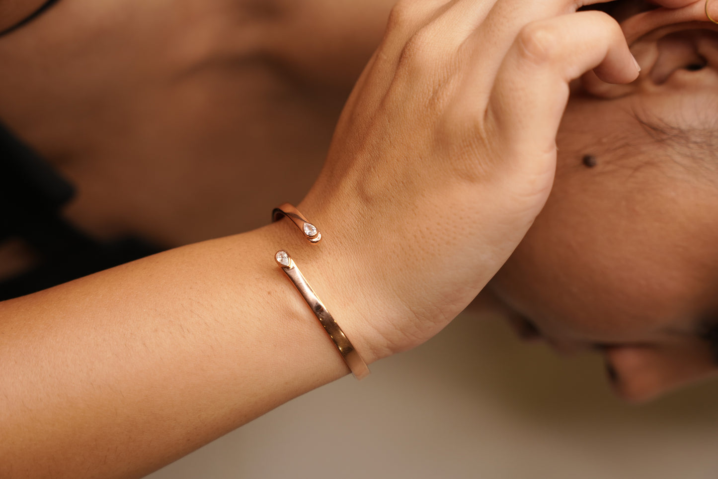 Aurgat Rose Gold Cuff Bracelet