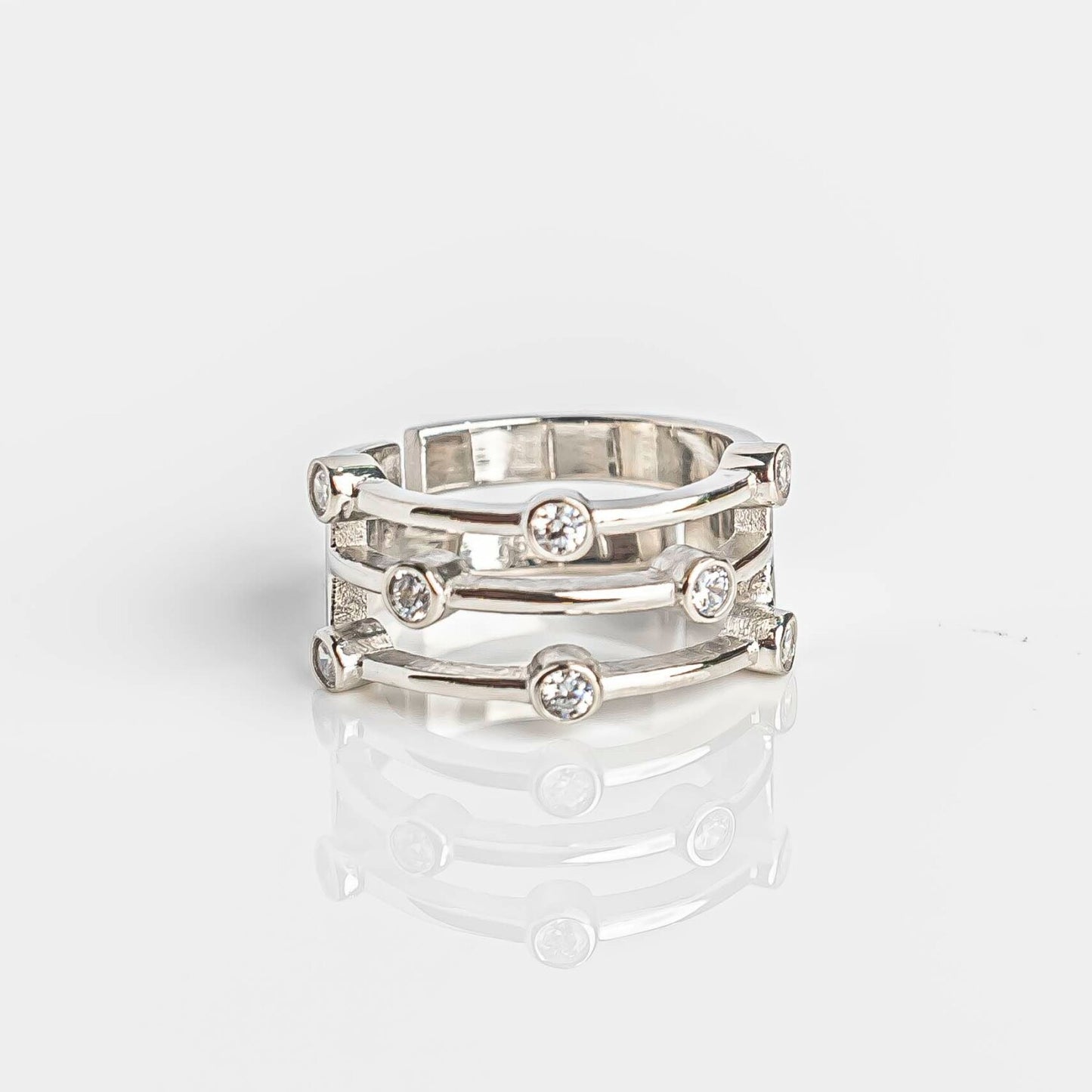 Aurgat Blunt Designed Sterling Silver Ring Band