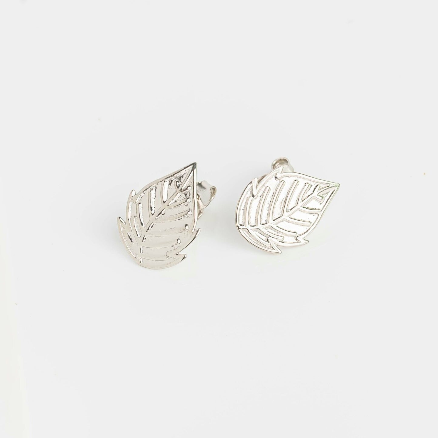 Aurgat Viburnum Leaf Drop Sterling Silver Earrings